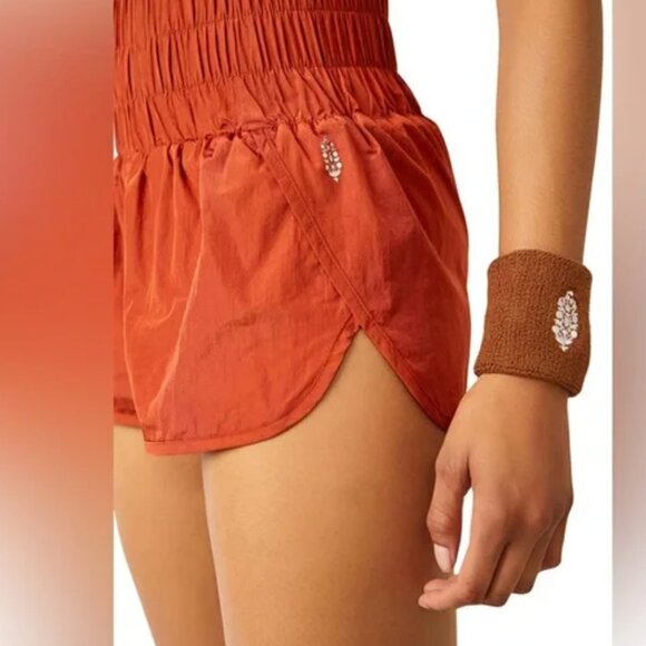 NWOT Free People X Free People Movement The Way Home Shorts Red Earth - Picture 6 of 8